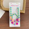 Collar Pulsera Exquisita para Niños Flor Acrílica de Gelatina Dulce Coreana Joyería para Bebé Regalo de Cumpleaños para Niña