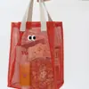 Bolsa de Malla para Almacenamiento, Viajes de Ocio de Verano, Linda Bolsa de Playa Portátil con Ojos, Neceser para Artículos de Baño y Natación
