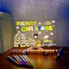 Quadro de Desenho Luminoso Diysteam Apagável Transfronteiriço Quadro de Escrita Feito à Mão Quadro Negro Enfeites de Halloween Auxílios de Ensino de Arte de Luz e Sombra