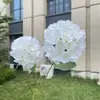 2 Hortensias Redondas de Deseo, Flores Artificiales, Decoración de Boda para el Hogar Rosas Falsas, Mayoreo