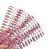 """Foto Real do Vendedor""" Cor Nude Blush Puro Arte de Unha Finalizada Peças de Unha Pré-fabricadas Processamento Manual por Pulverização Atacado Desgaste"""