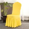 Venta caliente al por mayor encaje elástico boda hotel banquete fiesta concierto uso falda solar funda de silla