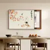 Nueva caja de medidor eléctrico estilo chino pintura decorativa 2023 nueva cubierta alegría segura con caja eléctrica débil pintura colgante para sala de estar sin perforaciones