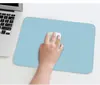 Mouse Pad a Pronta Entrega, Tamanho Pequeno, Couro, Cor Sólida, Pad Fofo para Laptop, Couro à Prova d'Água, Resistente a Manchas, Pad para Mesa de Escritório
