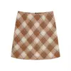 Falda Midi de Lana Talla Grande Ligeramente Gordita MM Otoño Invierno Falda Corta Retro para Mujer Cintura Alta Falda Bodycon de Línea A Tipo Pera