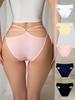 Embalagem com conjunto de 5 peças, uma calcinha de algodão 95% puro mais vendida para mulheres no outono, uma calcinha biquíni sexy e divertida com recorte na cintura