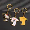 Abridor de garrafa de metal chaveiro pingente de mochila decoração esportiva de camiseta de futebol Cristiano Ronaldo e Messi
