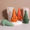 Vela Perfumada de Gnomo de Papá Noel Molde de Silicona Molde de Resina DIY para Anciano Barbudo Molde para Adorno de Yeso