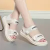 Sandalias Romanas de Mujer de Moda, Versátiles, Cómodas, con Suela Gruesa, Correa Delgada y Velcro, Colección Primavera/Verano 2026