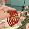 Pulsera de Ágata Roja Natural Combinada con Pulsera de Cristal Torre Amarillo y Citrino Amarillo Joyería Modelo al por Mayor Ágata Roja Cristal Torre Amarillo
