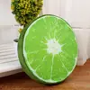 Cojín Creativo 3D de Fruta Almohada para Respaldo de Estudiante Redondo Espesado Caricatura Linda Infantil Cojín para Silla de Sandía de Guardería