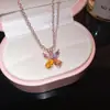 Colar Floral Coração Laço Pérola Estilo Europeu e Americano, Corrente Clavícula Elegante de Nicho, Colar da Moda Leve de Luxo de Alta Qualidade para Mulheres