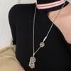 Colar de Pena de Águia Dourada Redondo Marca Tangcao Antigo Vintage Nicho Moda Feminina Leve Luxo Corrente para Clavícula Versátil Casal