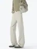 Pantalones Casuales Estilo Americano de Trabajo, Marca Trendy de Primavera, Patchwork, Corte Limpio, Holgado, Recto, Pierna Ancha, Largos, Unisex