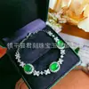 Pulsera de Calcedonia Hueca Retro Incrustada con Diamantes Completos Pulsera Multicolor de Ágata Natural para Mujer Pulsera de Jade Estilo Chino Nuevo