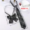 Jk a cuadros estilo japonés corbata de moño floral corbata para mujer estilo universitario para hombre corbata de moño para foto de graduación con camisa uniforme de marinero