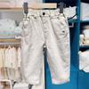 Calça Casual de Algodão Puro Três Cores Estilo Coreano para Meninos e Meninas, Cintura Elástica e Versátil, Roupa Infantil Primavera e Outono Ms582701