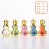 Frascos de Amostra de Perfume de 12ml, Frascos Dispensadores de Óleo Essencial, Frascos de Óleo Essencial Galvanizados no Atacado, Frascos de Vidro Dourados de Alta Qualidade do Oriente Médio