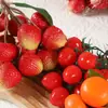 Modelo de guirnalda de frutas de simulación longan cereza arándano rojo guirnalda naranja dulce espuma de plástico fruta falsa decoración accesorios para fotografía