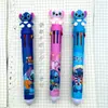 Comercio Exterior Punto Transfronterizo Bolígrafo de Diez Colores Lilo y Stitch Bolígrafo de 10 Colores Retráctil de 6 Colores Bolígrafo de Colores para Diario Estudiante