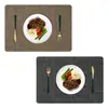 Los manteles individuales de PVC texturizado son impermeables, a prueba de aceite y aislantes del calor, adecuados para mesas de comedor en casa y hoteles, fáciles de limpiar, rectangulares con esquinas redondeadas