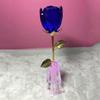 Presente do Dia dos Namorados Cristal Rosa Flor Enfeites para Namorada Esposa Romântico Artesanato de Cristal Presente de Aniversário