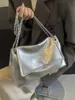 Commuter Bag Mulheres Grande Capacidade 2024 Verão Nova Moda Nicho Texte Chain Shoulder Bag Crossbody Tote Bag