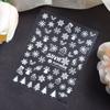 Adesivos de Nail Art da série de Natal Papai Noel Floco de neve Alce Estrelas Elementos de Natal Adesivos de unha em relevo estéreo