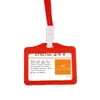Venta al por mayor de fábrica Tarjeta de Identificación Tarjeta de Identificación Funda para Tarjeta Insignia de Trabajo de Plástico Tarjeta de Autobús Funda Protectora Cordón