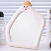 Espejo de Maquillaje con Personaje de Dibujos Animados Color Crema, Espejo de Escritorio Irregular con Sombrero Lindo, Espejo de Tocador de Mesa para Dormitorio de Estudiantes