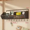 Estante de almacenamiento de pared, esenciales para dormitorio, cesta colgante sin taladro para mesita de noche de dormitorio, solución de almacenamiento de pared para literas superiores de estudiantes