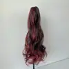 Peluca de comercio exterior, cola de caballo, cabello largo y rizado para mujer, tipo clip de agarre, fibra química, cola de caballo alta, simulación de cola de caballo, onda grande, trenza larga