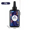 Direto da fábrica de alta transparência UV resina cola gota baixo odor não encolhe DIY manual UV cura cola dura UV