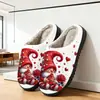 Zapatillas de Algodón Estampadas Populares de Comercio Exterior, Unisex, Calientes para Otoño e Invierno, Zapatillas de Casa para Interiores, Pod Venta Cruzada Jit Dropshipping