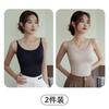 Sujetador cómodo y sin marcas para la espalda, con copas fijas integradas, camisola interior y exterior, ropa interior antideslizante para mujer