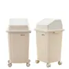 Cubo de basura con ruedas para el hogar Modelo nuevo 2026 con tapa Tamaño grande Gran capacidad Escuela Comercial Catering Oficina Cocina