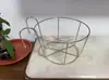 Suporte para grade de varanda Vaso de flores redondo Cesta de flores de parede Suporte de flores de aço inoxidável suporte para vaso de flores pequeno médio grande