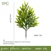 Ramas Decorativas de Pino Artificial Simulado Transfronterizas, Adornos de Plantas Verdes Decorativas de Tallo Único, Paisajismo para Interiores de Centros Comerciales, Accesorios para Arreglos Florales de Árbol de Navidad