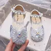 Sandalias para Niña con Suela Suave, Zapatos de Princesa, Nuevo Estilo Verano 2026, Moño, Cola de Pez, Medias Sandalias con Pedrería, Modernas y Versátiles