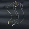 Chapado en oro real cadena para clavícula de temperamento diseño de nicho femenino sentido de la moda llave candado de larga vida collar personalidad cadena para el cuello simple joyería