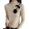 Suéter de punto tridimensional floral estilo francés transfronterizo para mujer, para principios de otoño, temperamento vintage, ajuste ceñido, manga larga