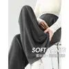 Calça de maternidade para outono, estilo fino para uso ao ar livre, novo modelo 2026, cós elástico color block, calça casual de perna reta para primavera e outono