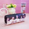 Han Xing accesorio tinta rosa straykids ive TWICE personalidad PU almacenamiento bolsa de papelería estuche de lápices accesorio estrella