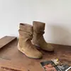 Botas Martin de tacón de 5 cm para otoño e invierno, botas plisadas para mujer, estilo retro nuevo, que aumentan la altura y estilizan, versátiles 2026