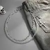 Corrente de Decoração de Bolsa Simples Personalizada Europeia e Americana Estilo de Rua Hip Hop Corrente de Cintura para Calças Corrente de Bolsa Oca de Camada Dupla da Moda Tendência
