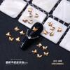 Champagne Mini tamanho pequeno Flat Shaped Diamond Nail Drill Super Flash Strass Golden Horse Eye Decoração de unhas