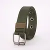 Cinto de Lona de Lazer ao Ar Livre com 16 Furos, Cinto Casual Masculino com Fivela de Pino, Cinto para Treinamento Militar e Trabalho, Atacado em Estoque