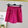 Shorts Esportivos de Algodão Terry para Mulheres Verão Novo Soltos de Perna Larga Roupa Externa Fina Cintura Alta Casuais Versáteis para Casa Hot Pants