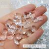 Nova joia para unha de diamante com fundo transparente branco glaciar e ponta afiada, fundo transparente nude, diamante de coração torto, unha quadrada gorda, grande decoração de diamante, atacado