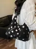 Bolso bandolera para mujer simple y versátil, bolso de hombro casual estilo coreano, bolso grande para mujer, nuevo bolso de lunares 2026 para ir al trabajo